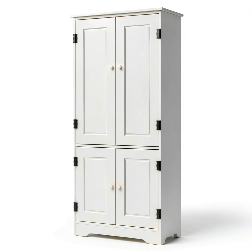 Armoire, r¨¦glable, avec ¨¦tag¨¨res, avec portes, coloris noir et beige, 58,5 x 31,5 x 123 cm, pour la chambre