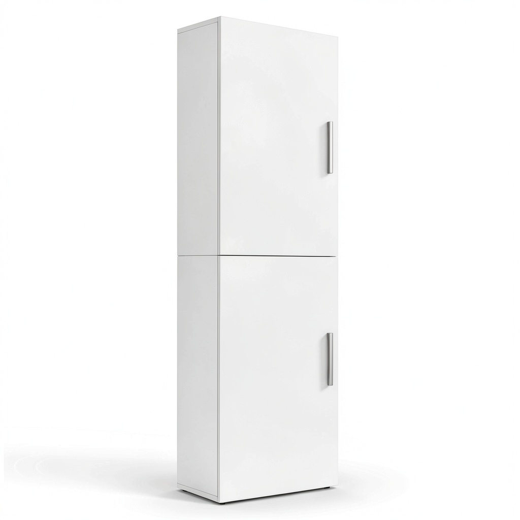 Armoire, r¨¦glable, avec ¨¦tag¨¨res, avec portes, coloris blanc, 40 x 30 x 160 cm, pour la chambre