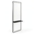 Miroir, en aluminium, coloris noir, 17 x 65 x 177 cm, pour l¡¯entr¨¦e ou la chambre