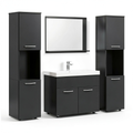 Armoire, avec rangement, coloris noir, pour la chambre