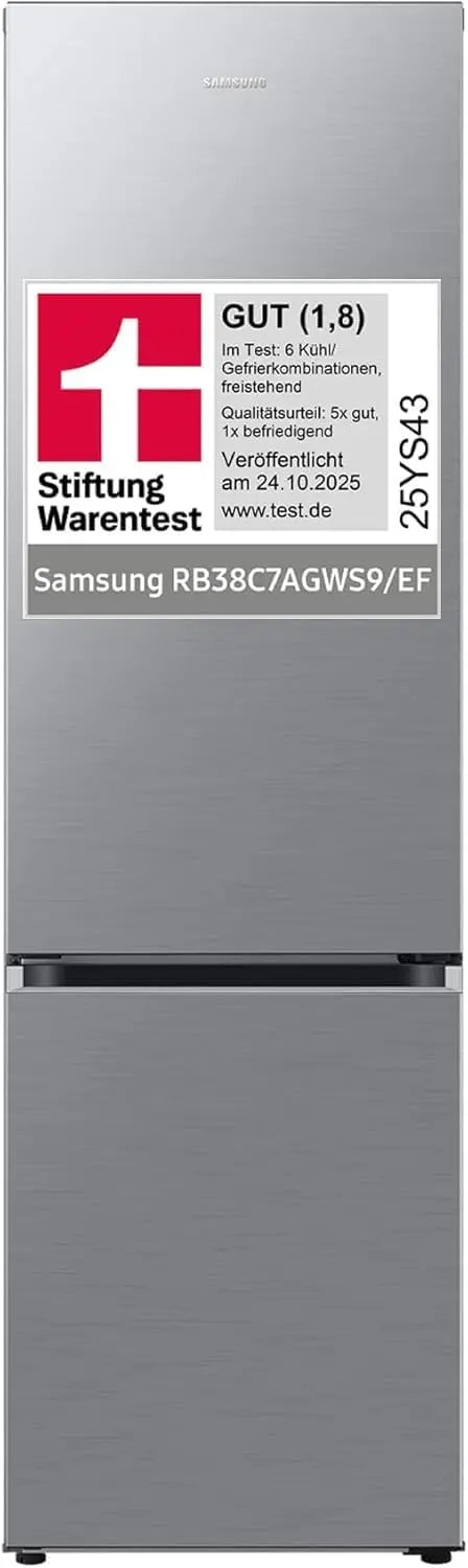 Samsung réfrigérateur RB38C7AGWS9/EF – 387 L, argenté