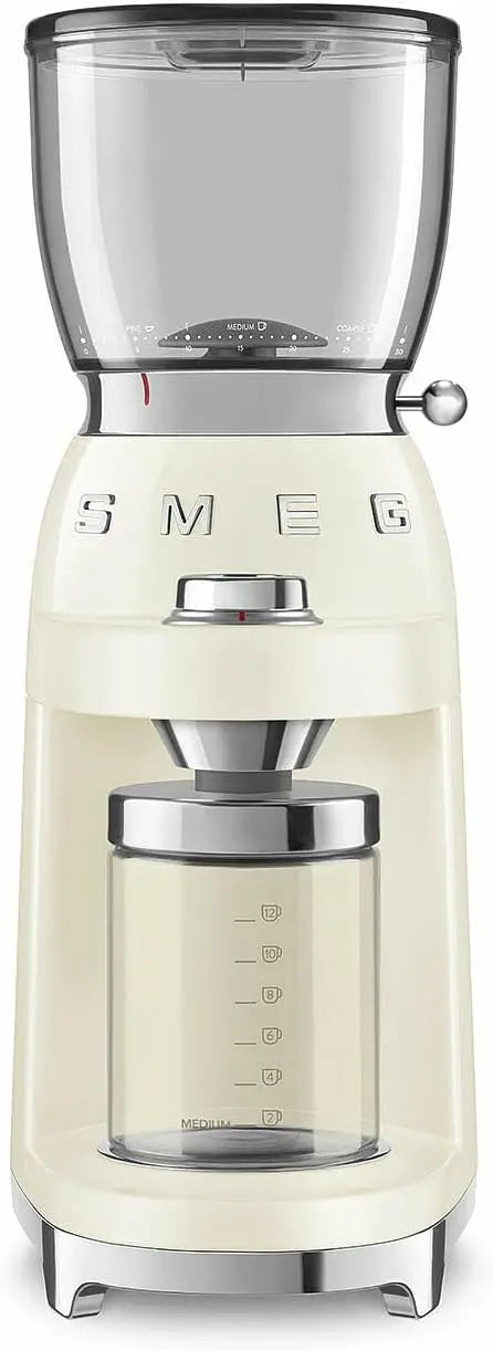 Smeg moulin à café CGF11CREU – 30 niveaux, 150 W, crème