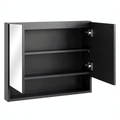 Armoire, en panneaux de bois, coloris noir, 80 x 15 x 60 cm, pour la chambre
