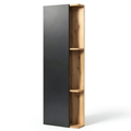 Armoire, en ch¨ºne, coloris anthracite et dor¨¦, pour la chambre