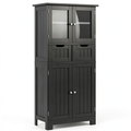 Armoire, r¨¦glable, avec rangement, avec tiroirs, coloris noir, 30 x 60 x 128 cm, pour la chambre