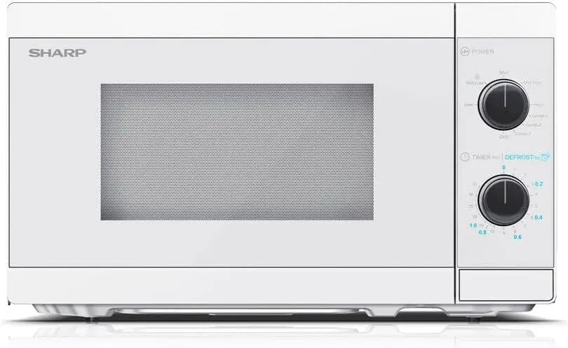 Sharp four à micro-ondes YC-MG01EC – 5 niveaux, 20 litres, blanc