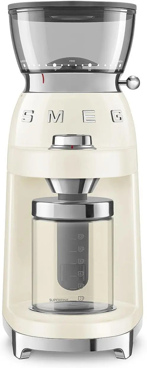 Smeg moulin à café CGF03CREU – 15 niveaux, 150 W, crème