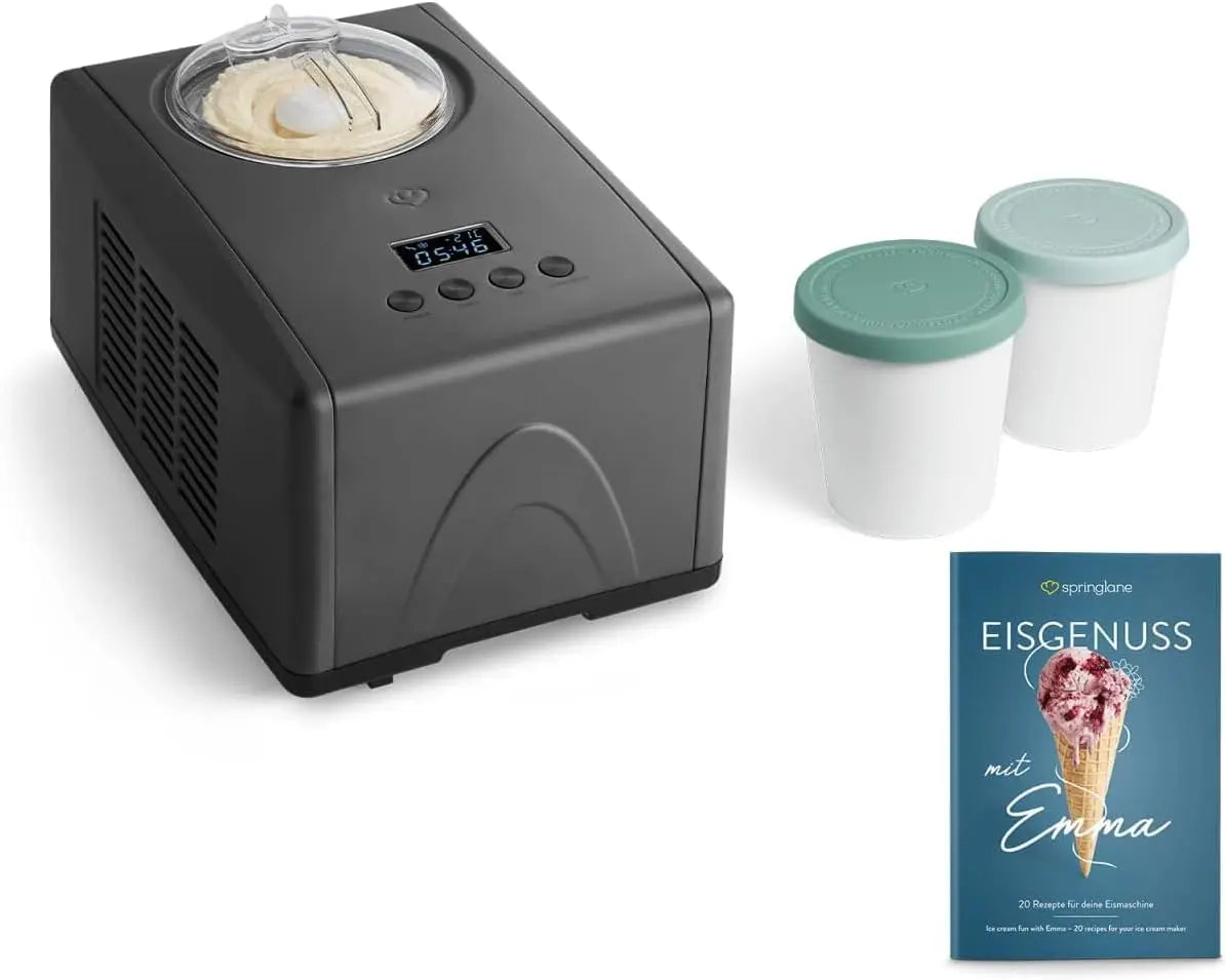 SPRINGLANE sorbetière – 150 W, 1,5 L, argenté, gris anthracite