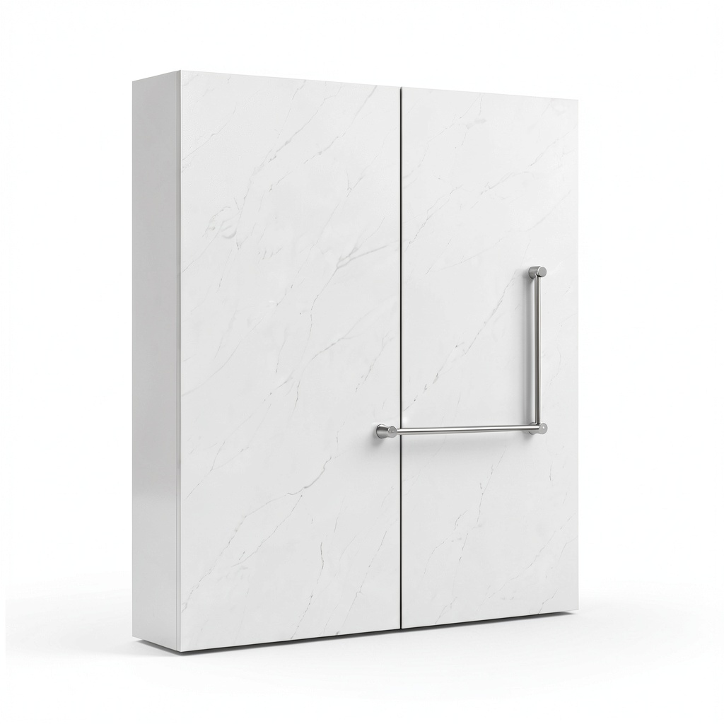 Armoire, en panneaux de bois, coloris blanc, 60 x 15 x 75 cm, pour la chambre