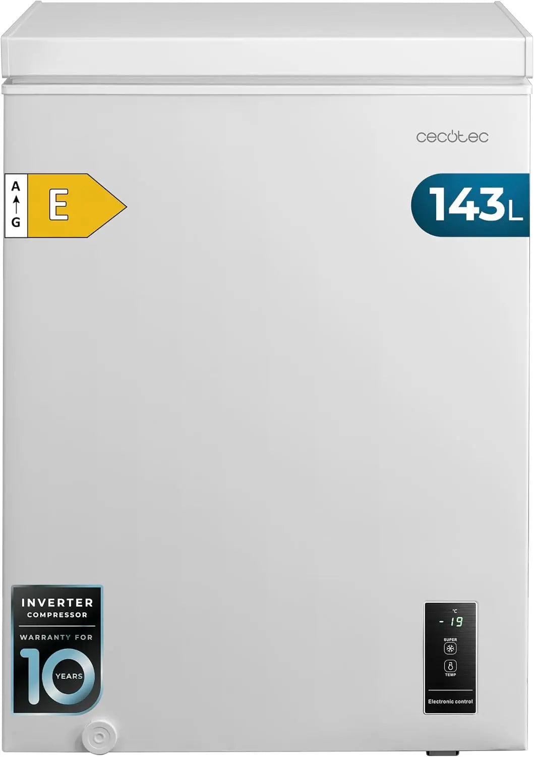 Cecotec congélateur 143P – 143L, blanc