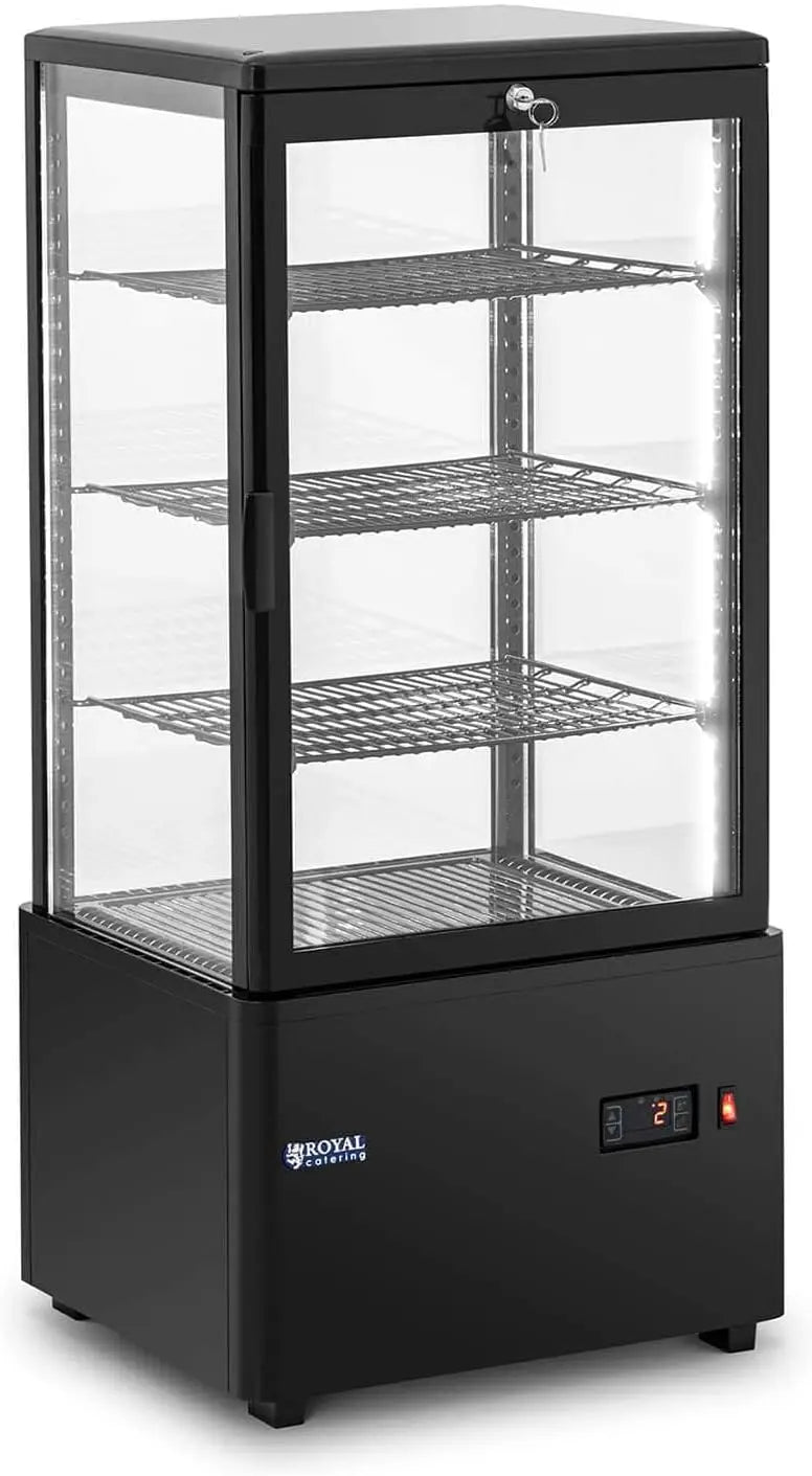 Royal Catering vitrine RCCC-78-BT – 4 niveaux, 78 l, noir
