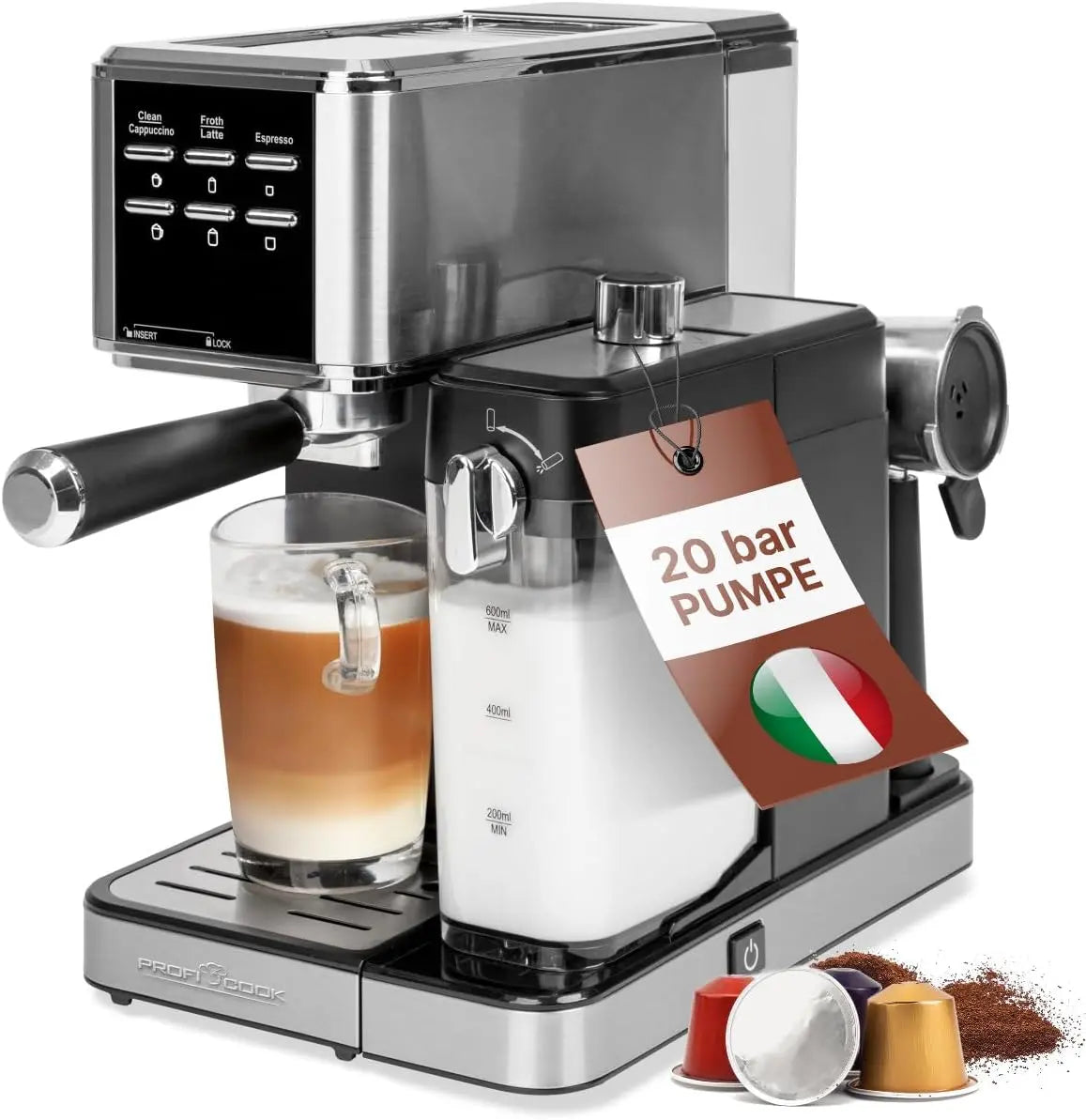 ProfiCook machine à café – 20bar
