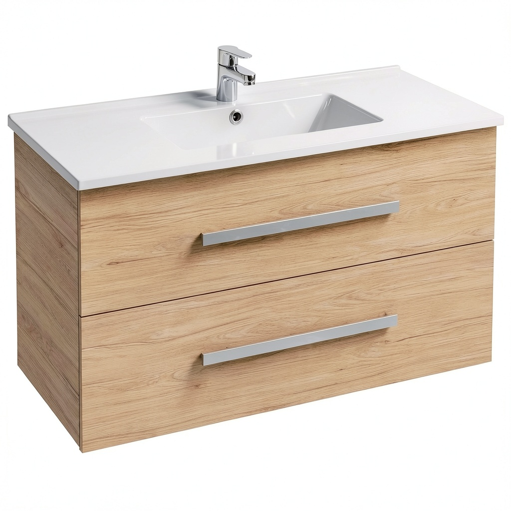 Ensemble de meubles de salle de bain, avec tiroirs, en ch¨ºne, pour la salle de bain