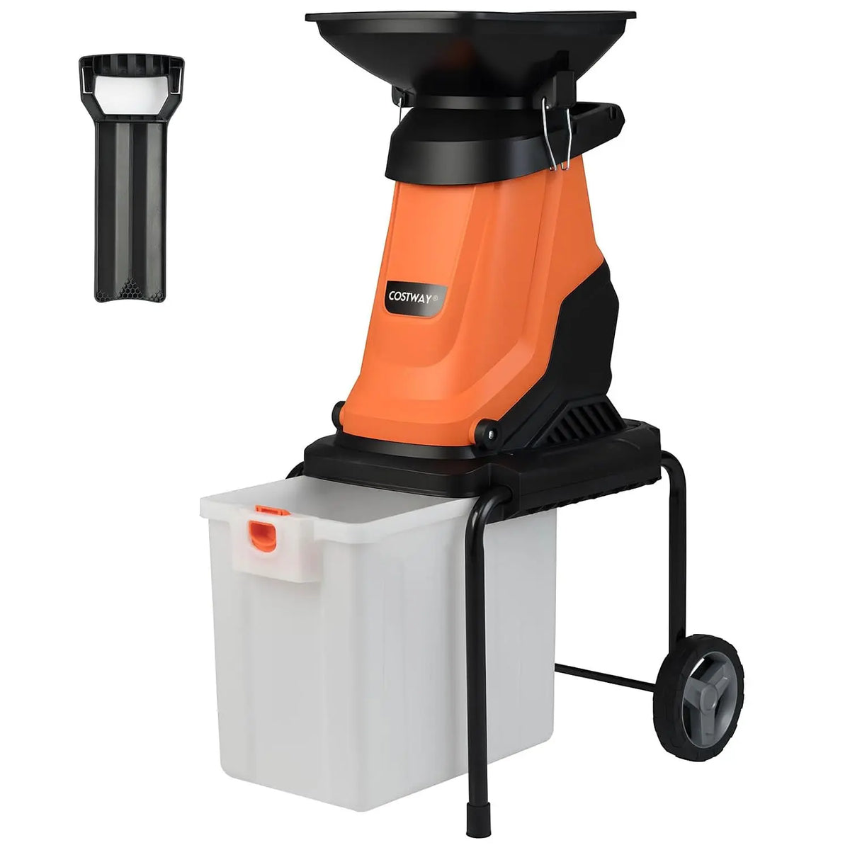 COSTWAY broyeur de végétaux – électrique, 3000W, orange