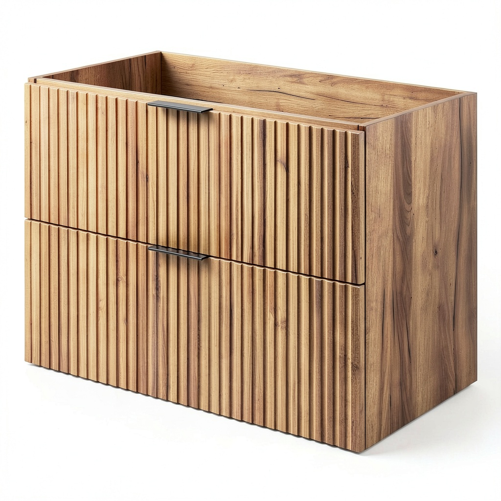 Ensemble de meubles de salle de bain, en ch¨ºne, coloris noir, 80 x 57 x 46 cm, pour la salle de bain