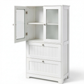 Armoire, r¨¦glable, avec rangement, avec tiroirs, 60 x 30 x 108 cm, coloris blanc, pour la chambre