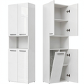Armoire, r¨¦glable, avec rangement, avec portes, coloris blanc, 60 x 30 x 174 cm, pour la chambre