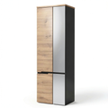 Armoire, avec portes, en ch¨ºne, coloris gris, pour la chambre