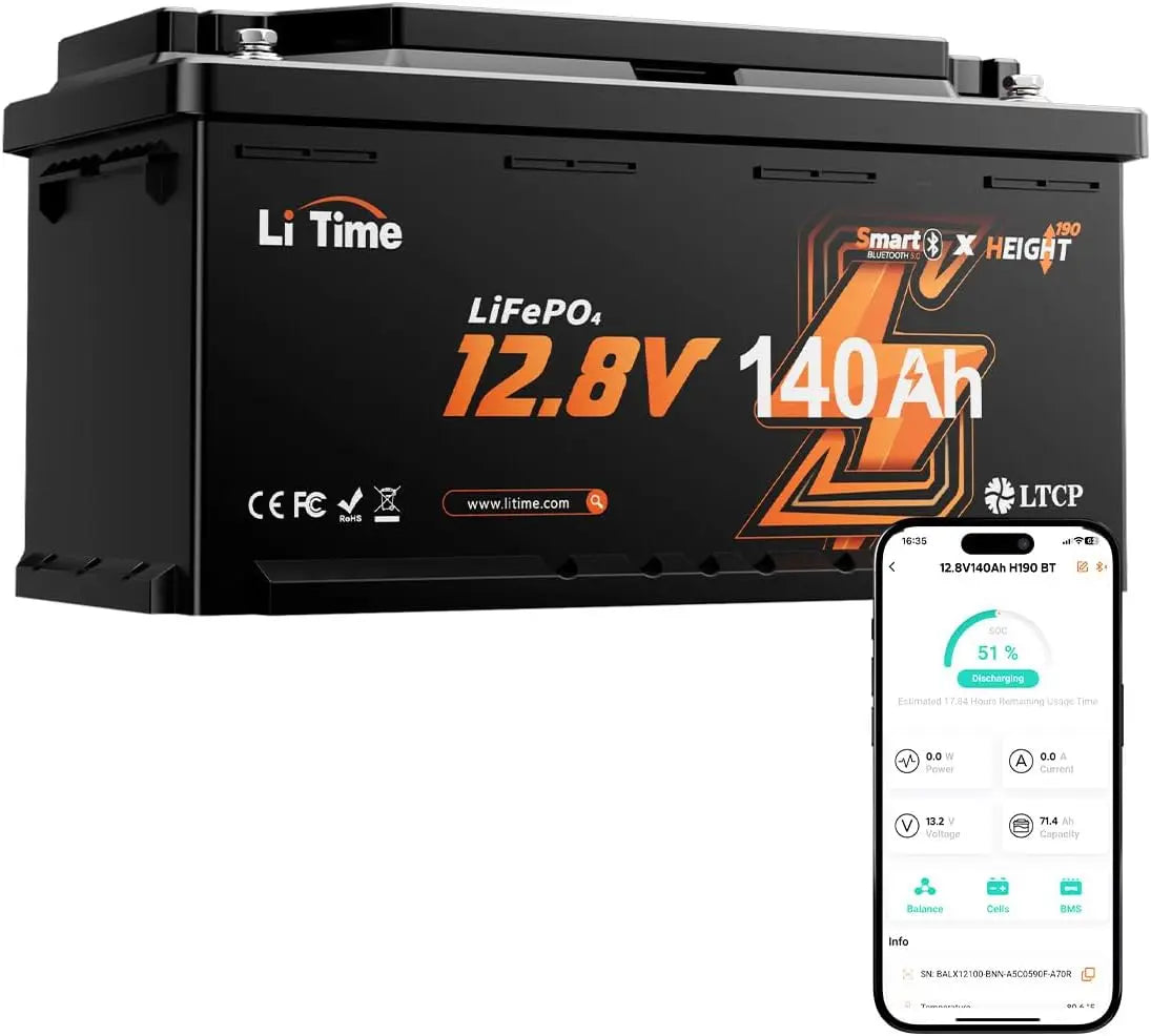 LiTime batterie H190 – 12V, 140Ah