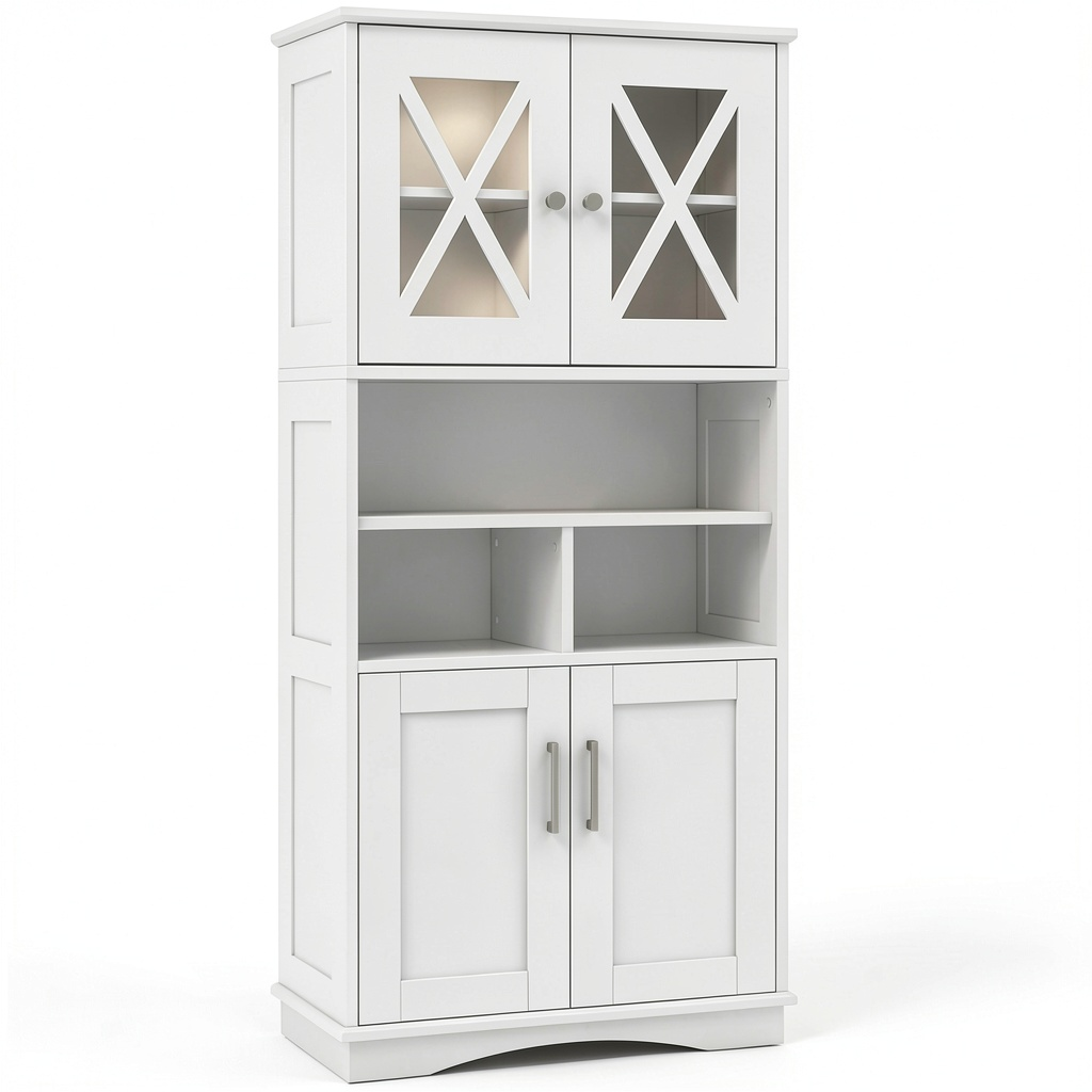 Armoire, r¨¦glable, avec rangement, avec ¨¦tag¨¨res, 60 x 30 x 145 cm, coloris blanc, pour la chambre