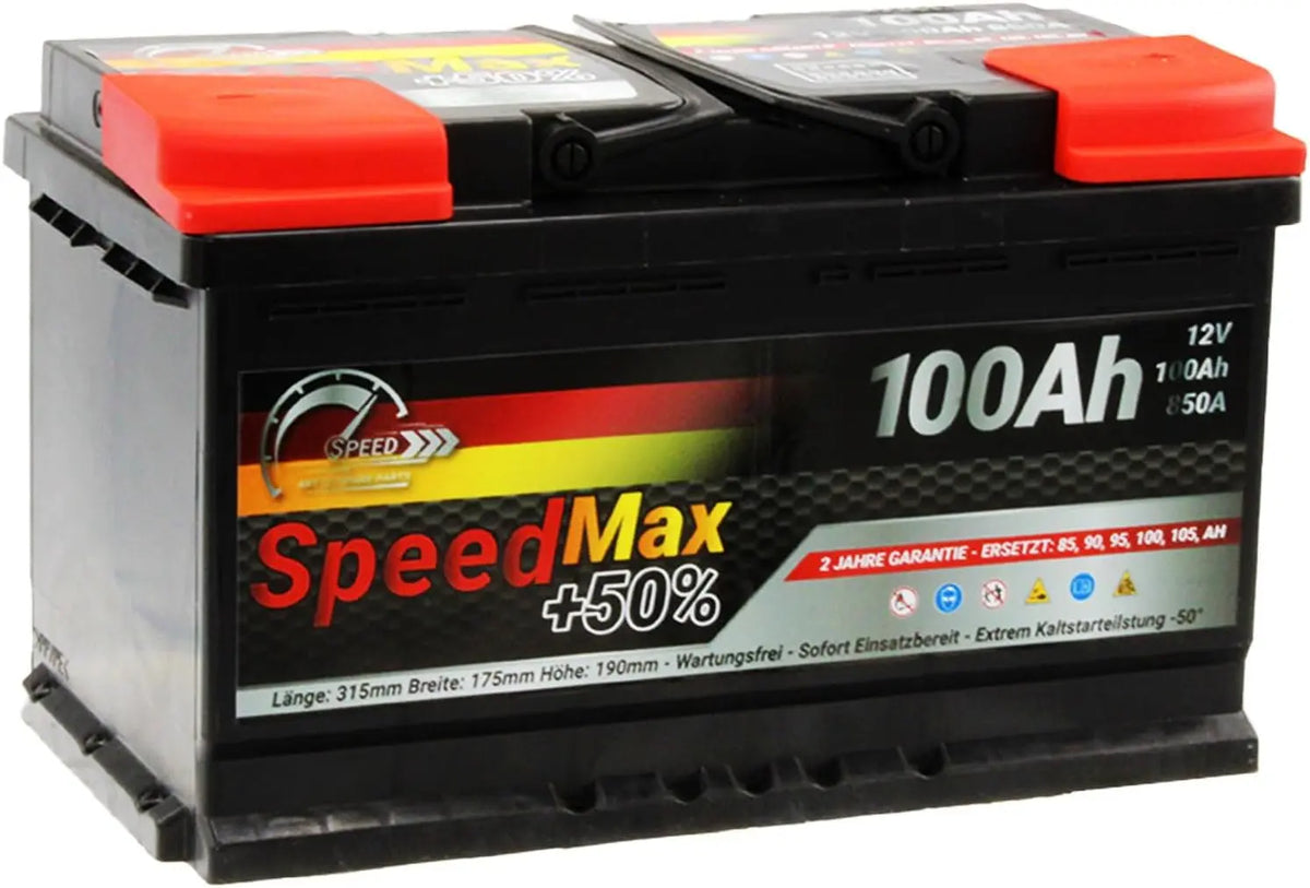 SpeedMax batterie de remplacement 850A – 12v, 100 Ah