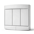 Armoire, avec ¨¦clairage LED, avec prise int¨¦gr¨¦e, coloris blanc, pour la chambre
