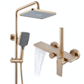 Colonne de douche, en acier inoxydable, coloris dor¨¦, pour la salle de bain