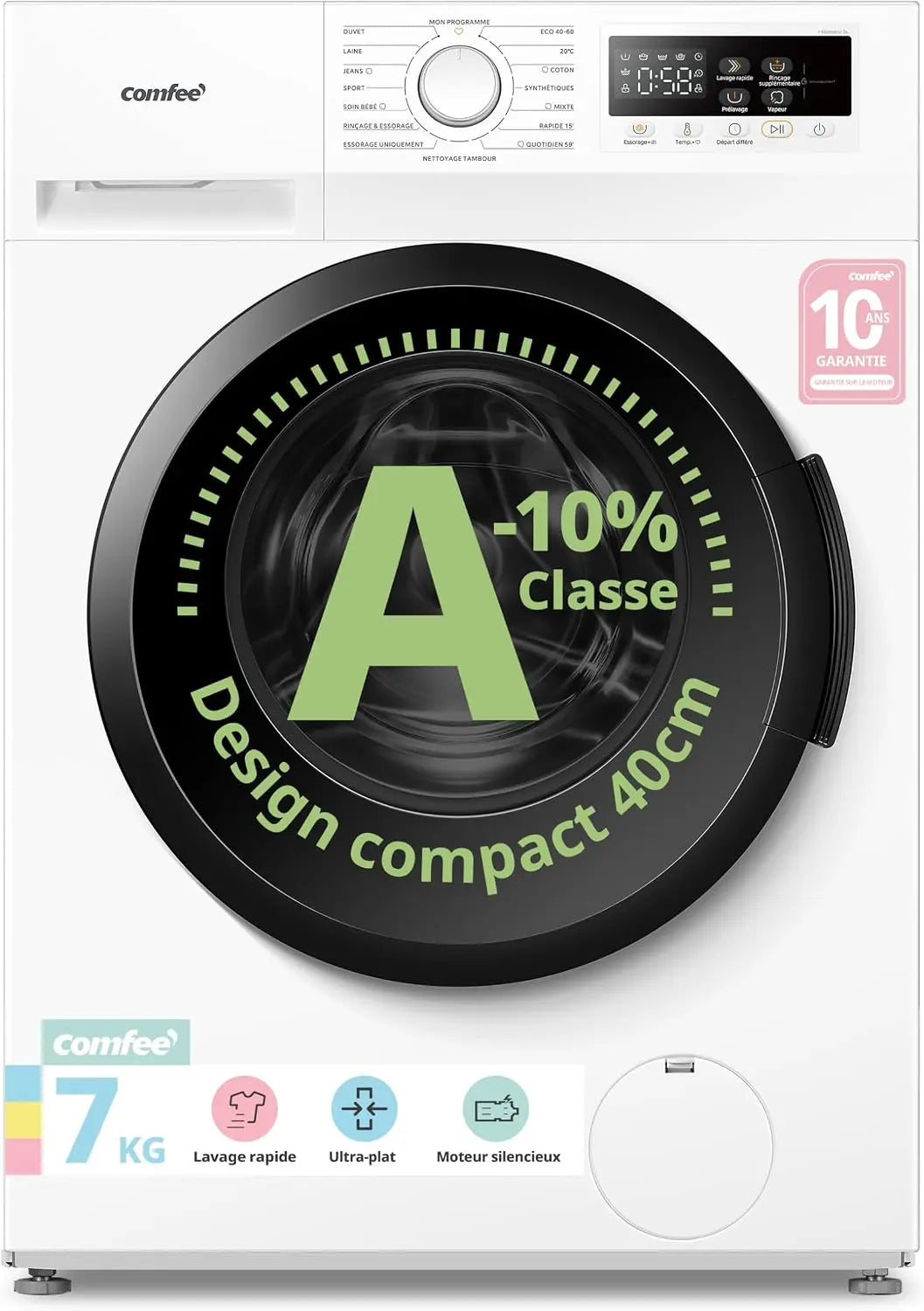 COMFEE lave-linge A-10 1200RPM CFP01EW70W