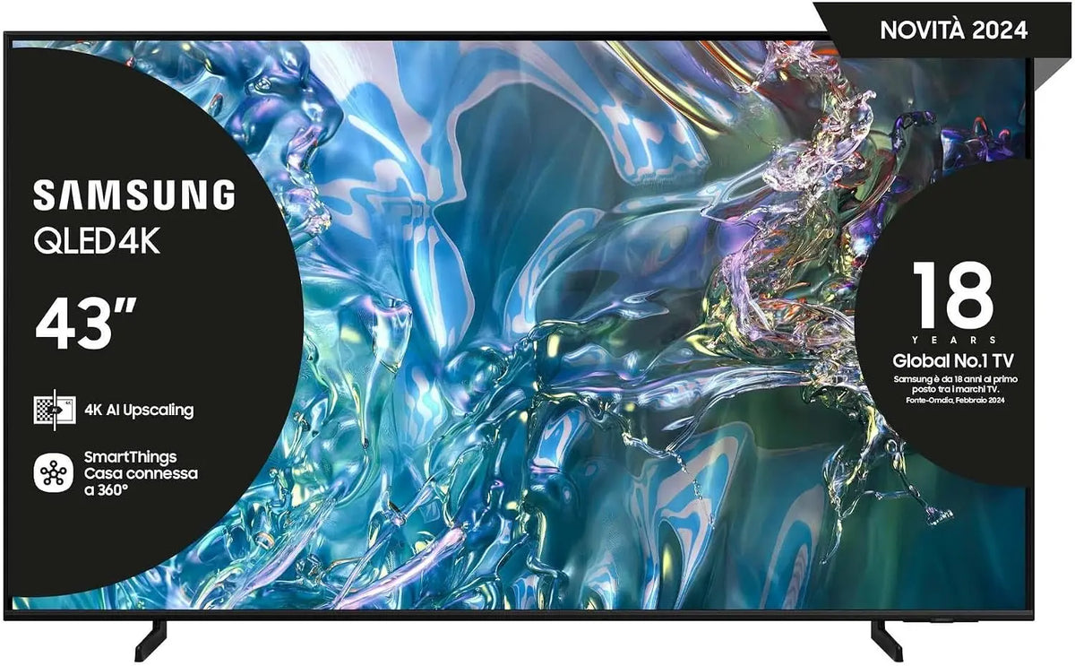 Samsung téléviseur QE43Q60DAUXZT DVBT-2 – 4K, 43 pouces, gris