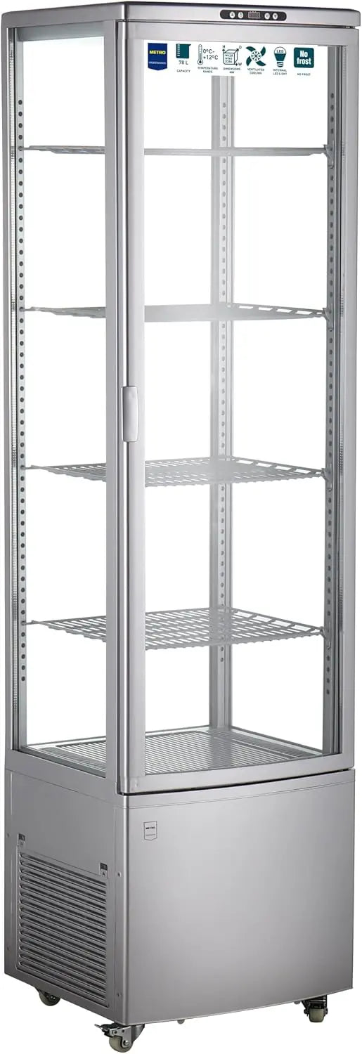 METRO Professional vitrine GGC3270SV – 270 L, 51,5 x 48,5 x 189,5 cm, argenté