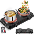 Plaque de cuisson – électrique, 2000 W, argenté, noir