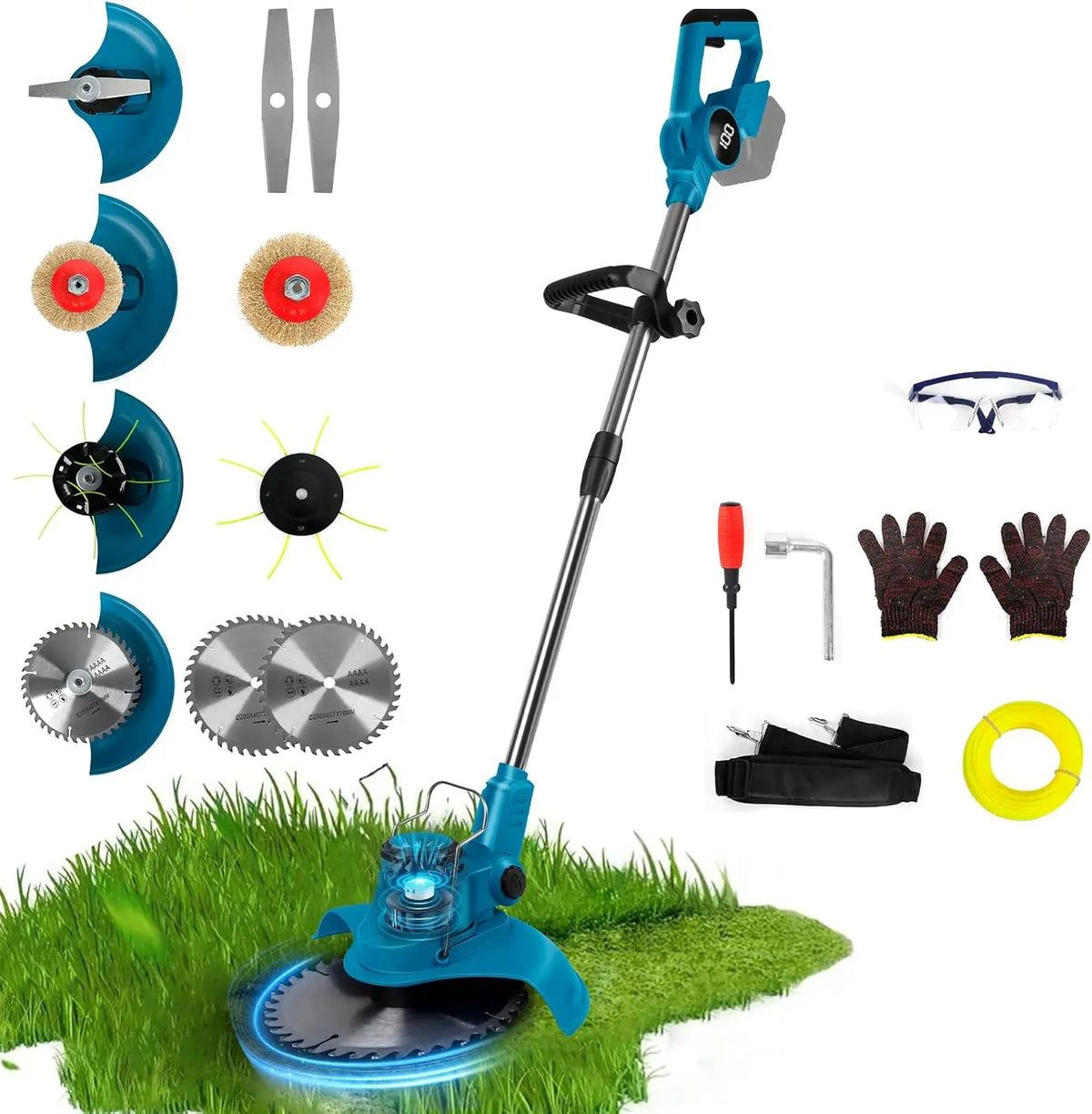 Débroussailleuse outil de coupe pour jardin – sans fil, 18 V
