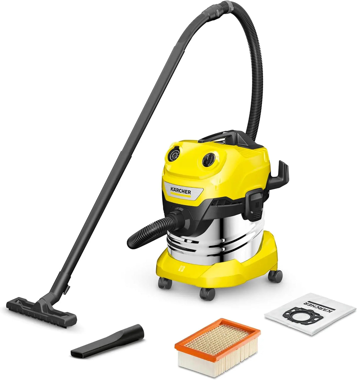 Kärcher aspirateur V-20/5/22 – 1000W, 20L, argenté
