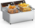 Friteuse – électrique, 5000W, 20L, argenté