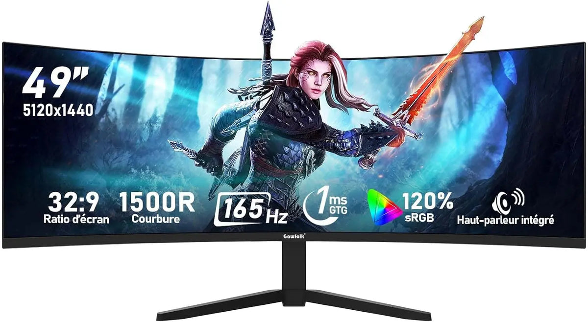 Gawfolk écran – 49 Pouces, 165Hz