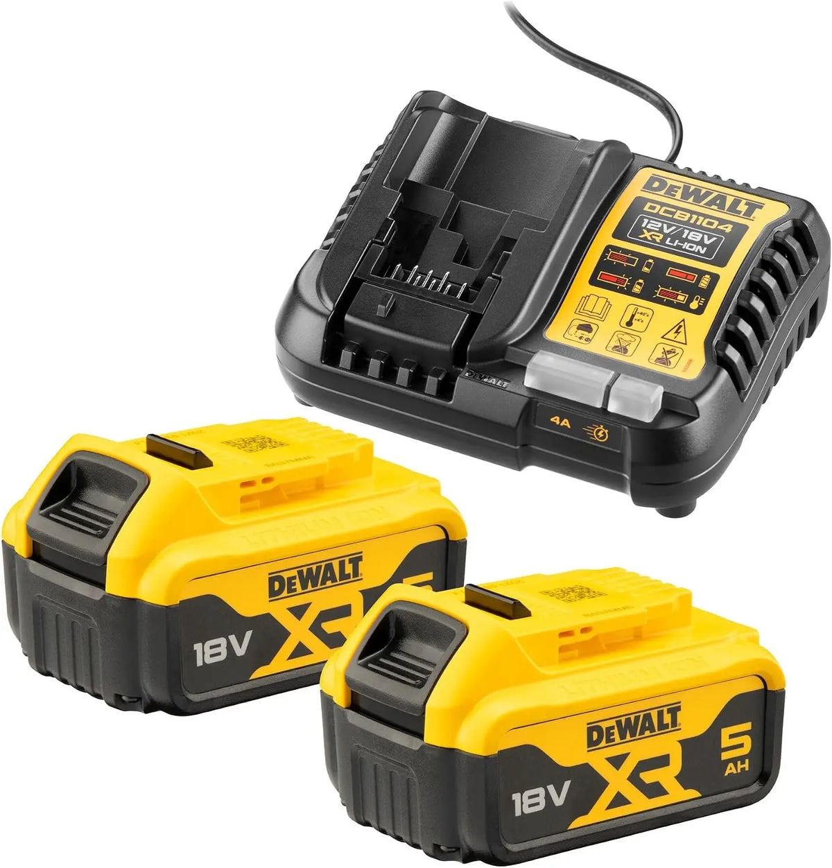 Dewalt batterie DCB1104P2-QW – 18V, 5Ah