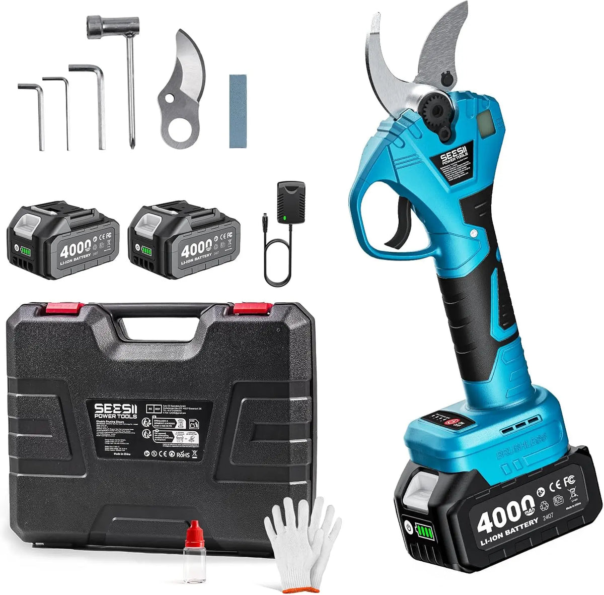 SEESII outil de taille SK5 – sans fil, électrique, 800W, 4.0Ah