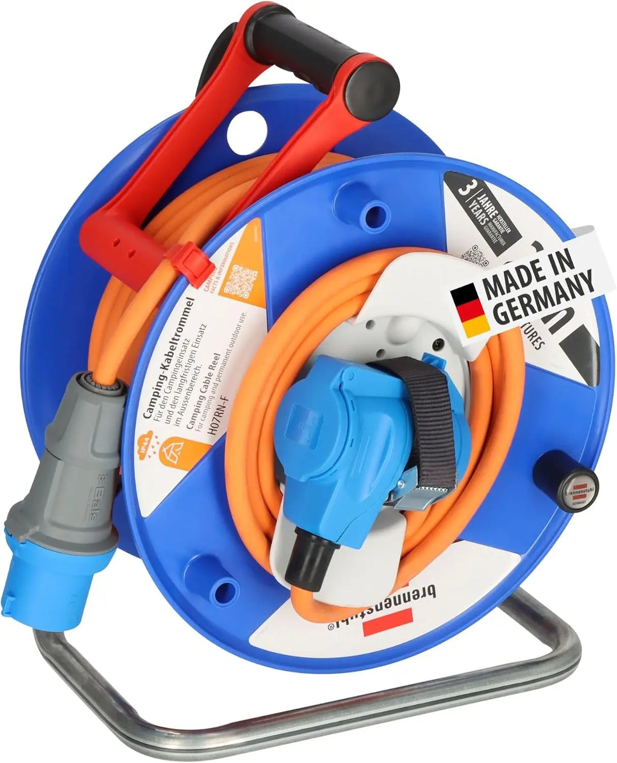 Brennenstuhl enrouleur H07RN-F 3G2 – 230 V, orange