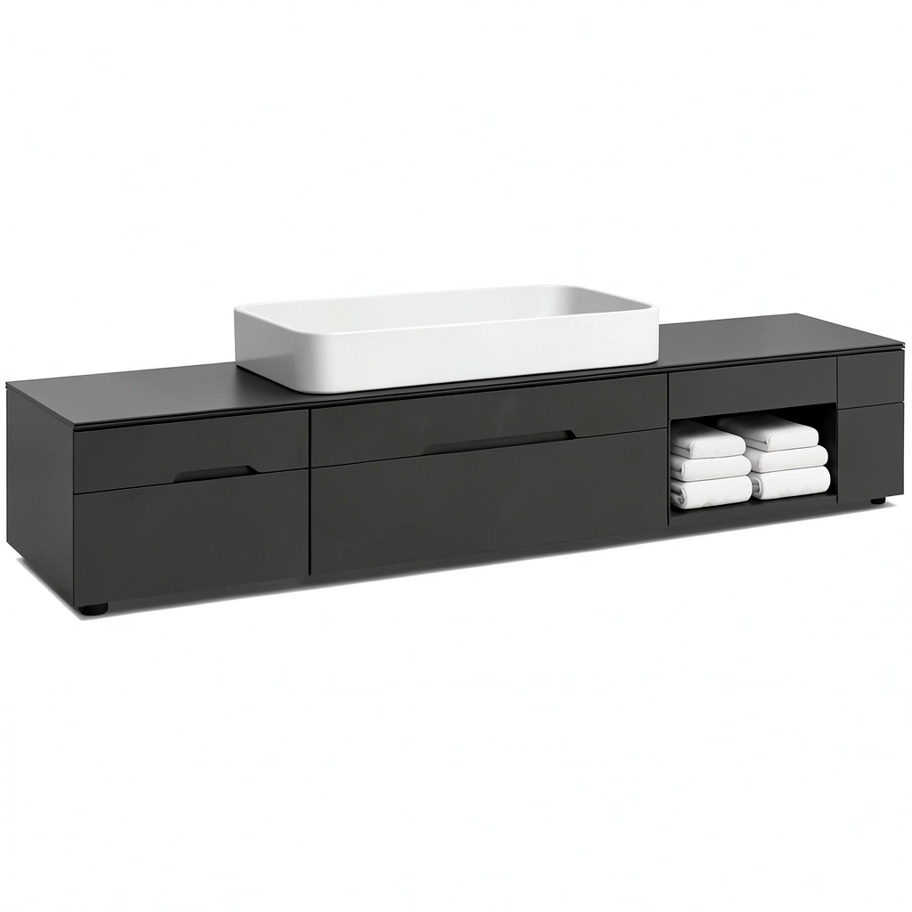 Armoire, avec ¨¦tag¨¨res, en aluminium, coloris noir, pour la chambre