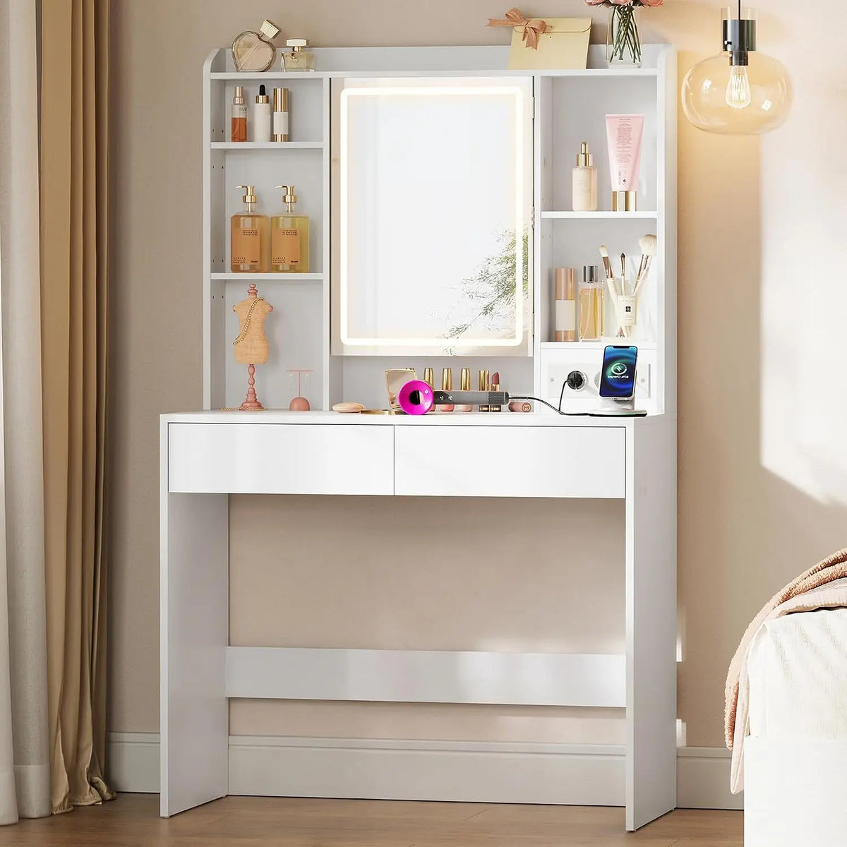 VASAGLE coiffeuse – blanc