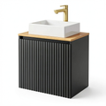 Ensemble de meubles de salle de bain, coloris anthracite et dor¨¦, 56 x 55 x 30 cm, pour la salle de bain