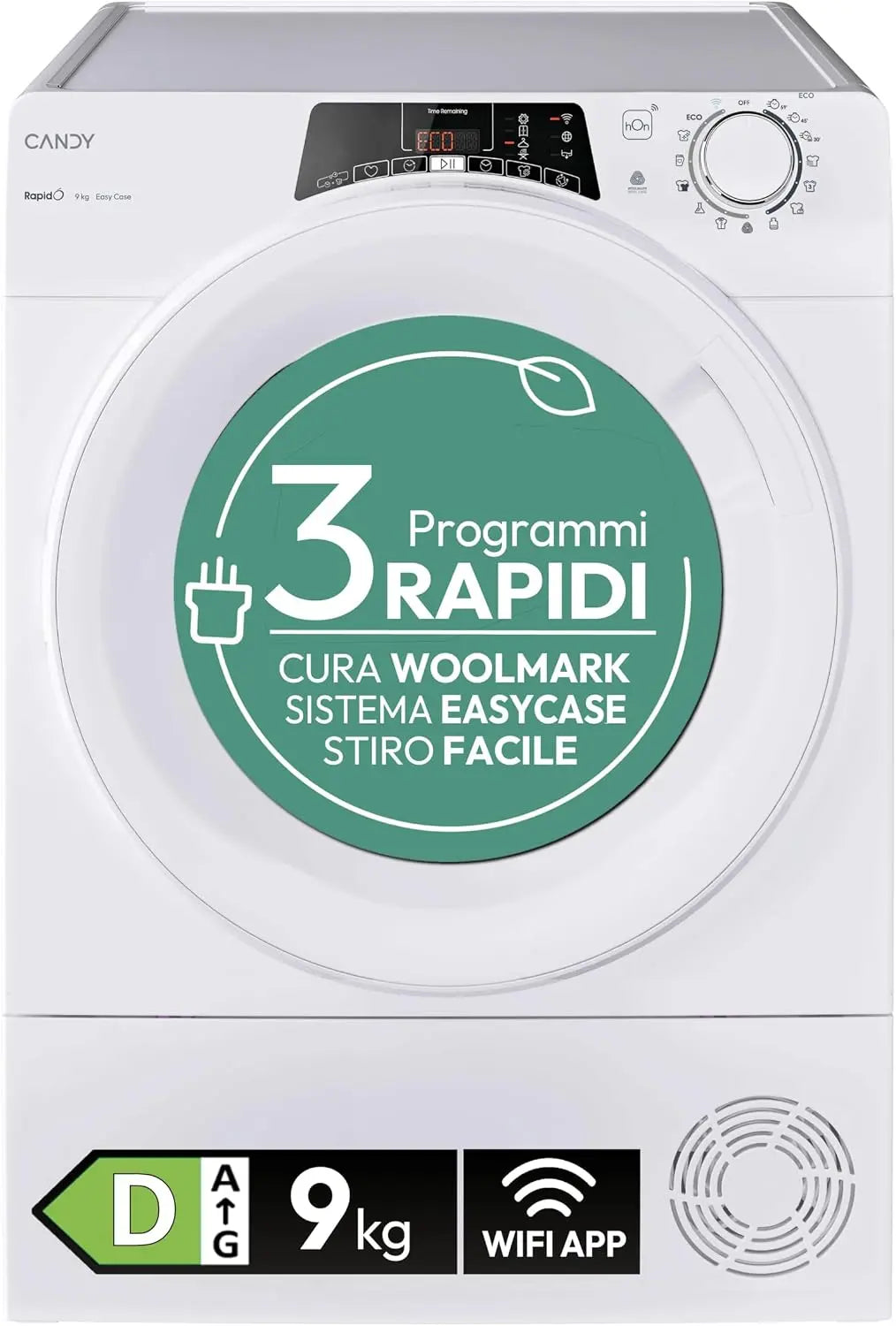 Candy sèche-linge EH9N2TE-S – 59,6 x 58,5 x 85 cm, blanc