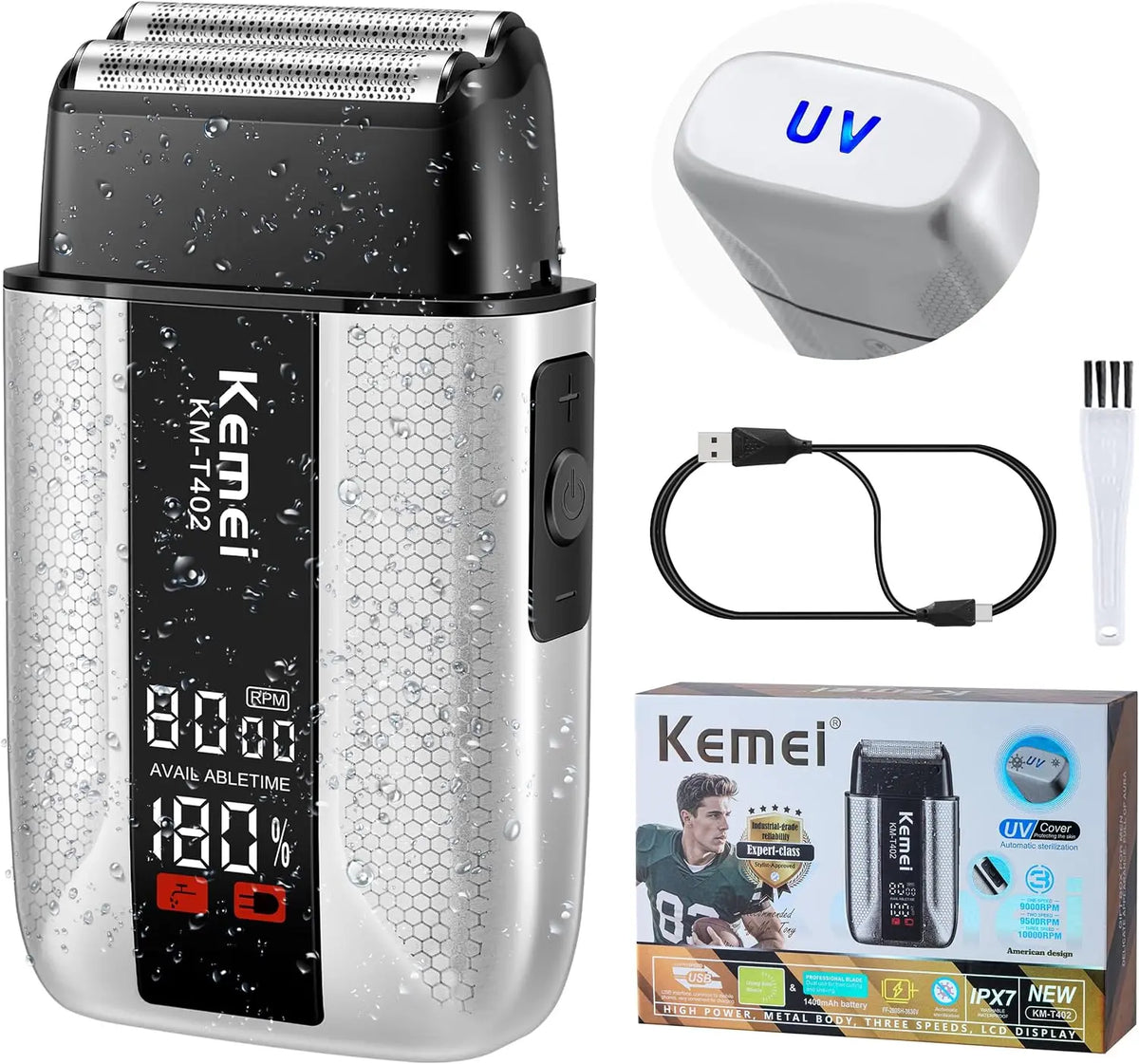 KEMEI rasoir T402 – électrique